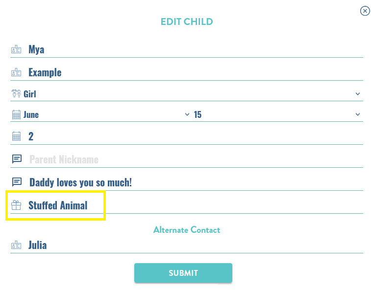How do I update the child's gift preference? – Prison Fellowship